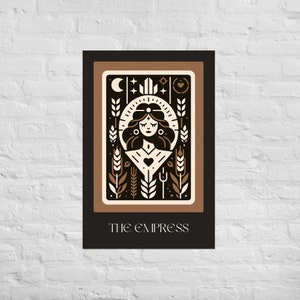 Poster de cartes de tarot The Empress - Impression d'art mat de qualité archive pour la maison et le bureau