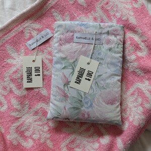 Tote-bag, sac rose en tissu éponge. MODÈLE UNIQUE.
