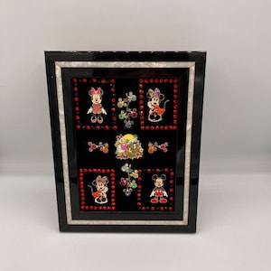 Framed Disney jewelry artwork framed Disney characters Disney wall art kids Disney jewelry artwork