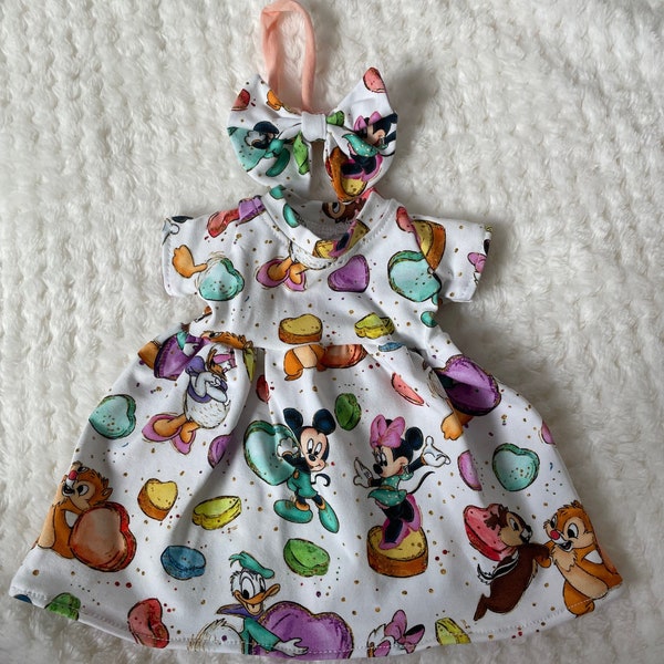 Mickey Mouse Dress - Size Preemie - Reborn Doll Clothes