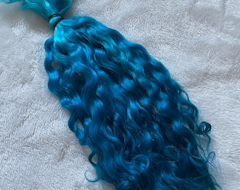 Premium Mohair - 1/2 oz - Teal 9&quot; - Reborn Doll Hair