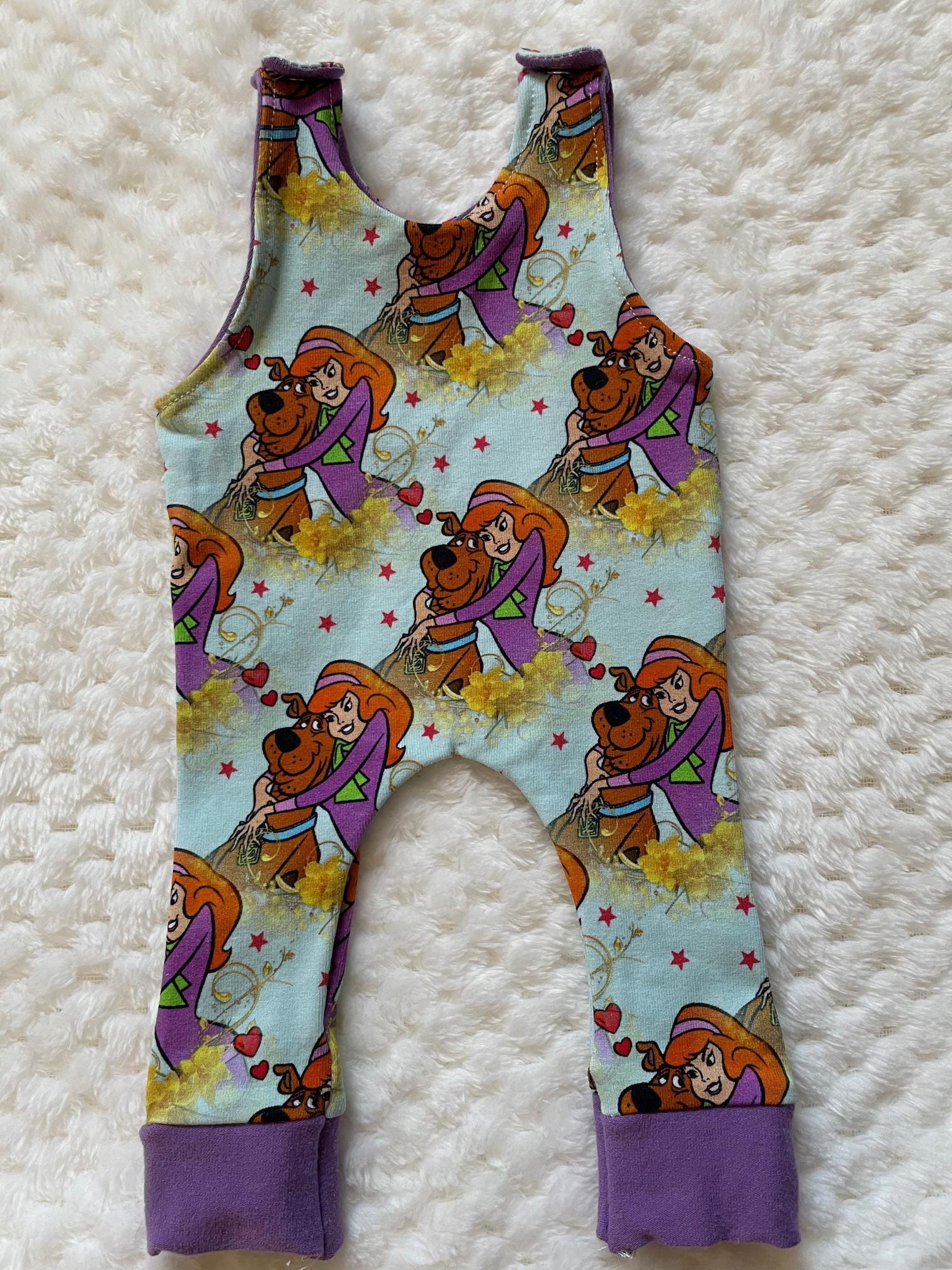 Scooby and Daphne Overalls - Size Preemie - Reborn Doll Clothes
