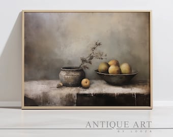 PRINTABLE Vintage Still Life Painting | Flowers and Vase | Digital Download | Printable Wall Art | SL006