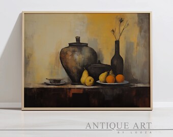 PRINTABLE Vintage Still Life Painting | Flowers and Vase | Digital Download | Printable Wall Art | SL008