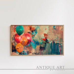 Samsung Frame TV Art Birthday, Frame TV Art Happy Birthday, Samsung Art TV Birthday Party, Digital Download for Samsung Frame | BD004
