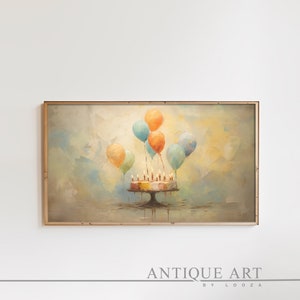 Samsung Frame TV Art Geburtstag, Rahmen TV Art Happy Birthday, Samsung Art TV Geburtstagsparty, digitaler Download für Samsung Frame | BD001