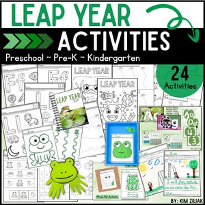 LEAP YEAR 2024- Leap Day- Printables and Activities for Preschool, Pre-K, and K