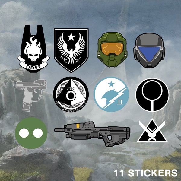 Halo Sticker Pack | Master Chief Sticker, ODST Sticker, Reclaimer Sticker, Spartan Sticker, Halo, Video Game
