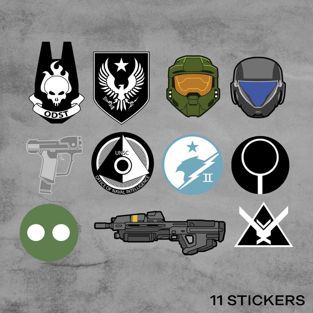 Halo Sticker Pack Master Chief Sticker, ODST Sticker, Reclaimer ...