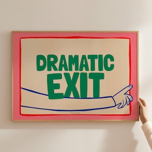 Lámina decorativa "Salida dramática" - Arte mural original para imprimir, decoración colorida para la entrada, descarga digital