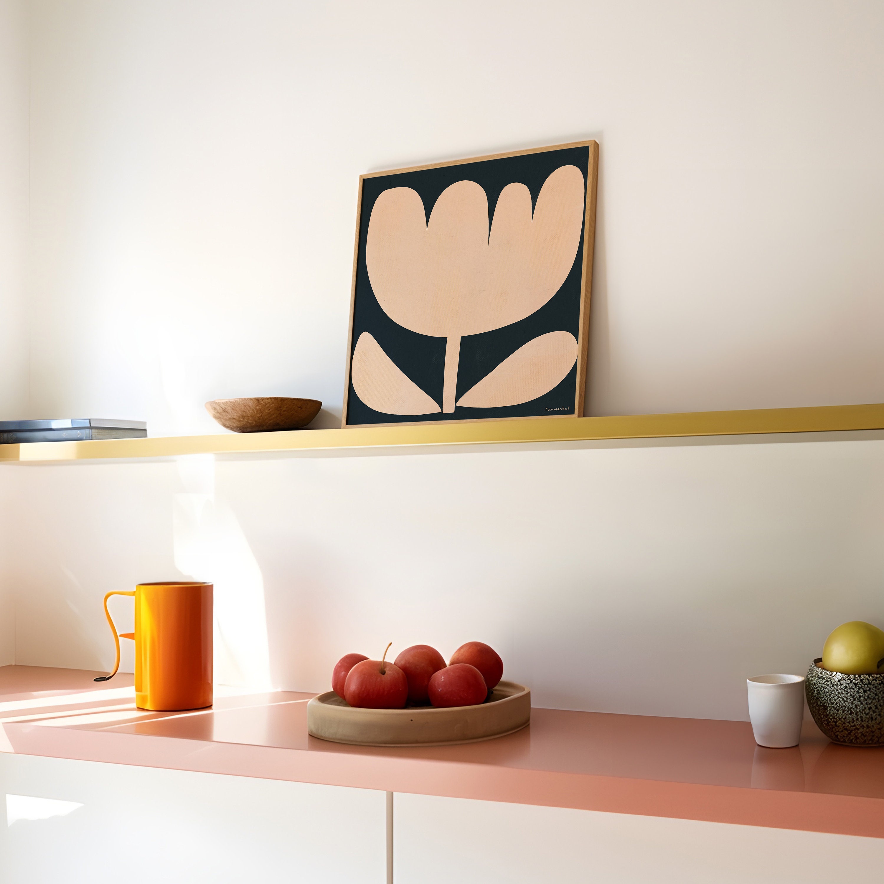 Abstract Botanical Print - Organic Shapes Wall Art, Abstract Flower Art ...