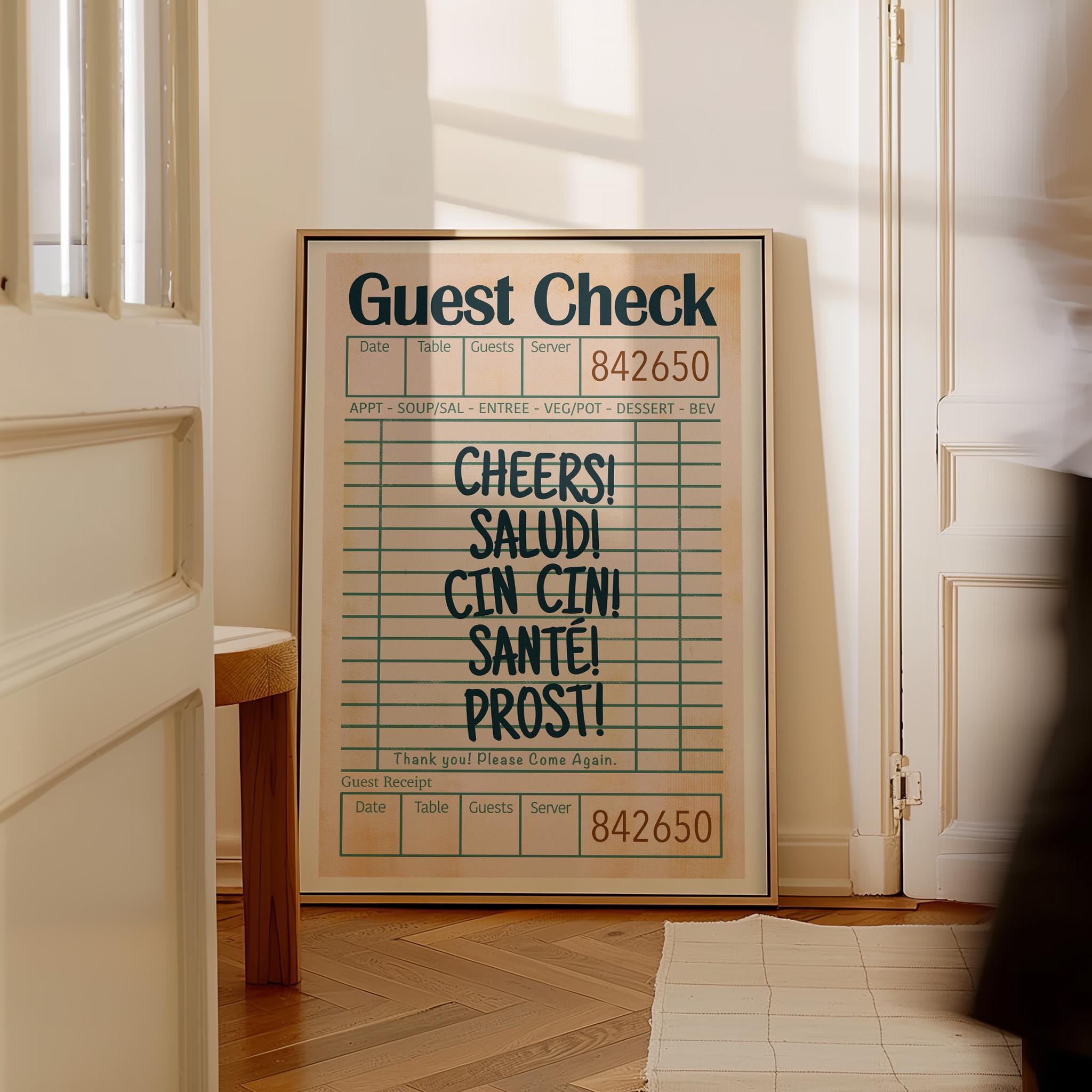 Cheers Salud Cin Cin Print - Trendy Bar Cart Wall Art, Aesthetic Guest ...