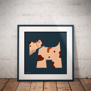 Dog Art Print | Scottish Terrier Poster | Gift for Dog Lovers | Grumpy Dog Illustration | Dog Wall Decor | Dog Printable | Digital Download
