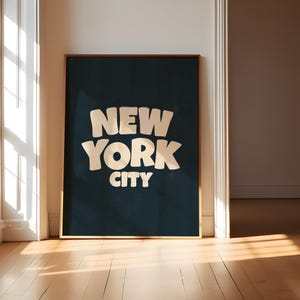 New York typografie Art Print - New York City retro poster, NYC Wall Art, zwarte New York poster, trendy New York print, AFDRUKBARE muurkunst