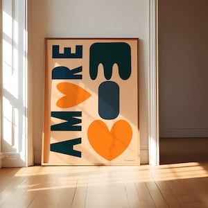 Amore Mio Print - Inspired Music Print - Modern Typography Poster - Amore Wall Art - Love Print - Indie Room - Love Quote Amore Printable