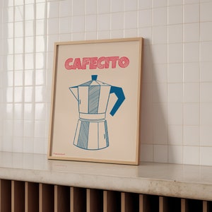 Cafecito Printable - Spanish Coffee Print, Cafecito Poster. Minimalist Coffee Wall Art, Aesthetic Kitchen Print, Minimalist Kitchen Decor