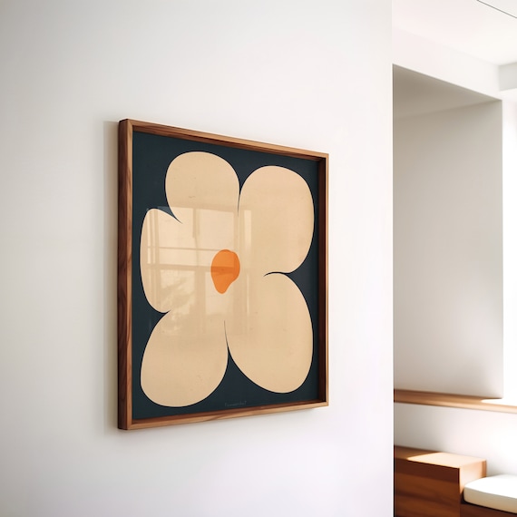 Abstract Flower Wall Art – Floral Printable, Square Wall Art, Modern Home Decor, Gallery Wall Art, Elegant Wall Art, Abstract Printable Art