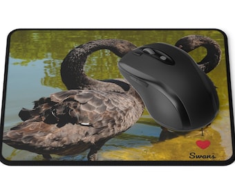 Mouse Pad with Black Swans design