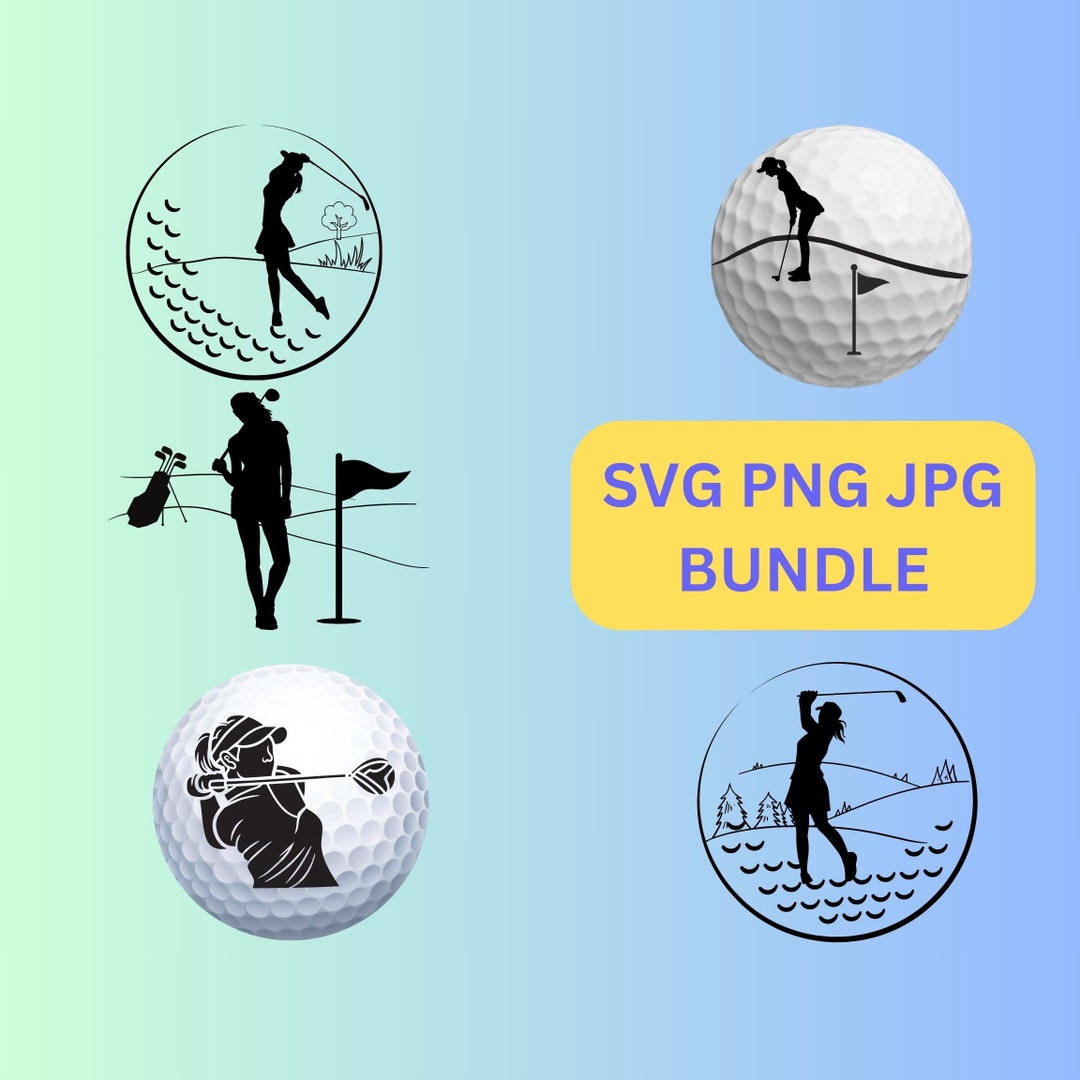 Golfer SVG Bundle | Golf Female Designs Bundle | Lady Golf Mug Designs ...