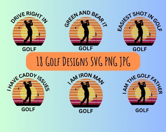 Bundle in formato SVG di citazioni di golf, bundle di disegni di golf, disegni di tazze da golf in formato SVG, bundle di golf in formato SVG da golf, golf in formato SVG, download digitale,