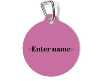 Personalize Name Pet Tag