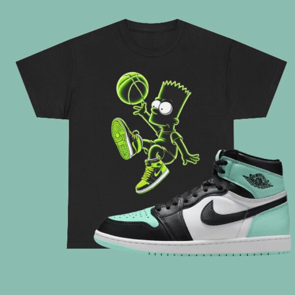 The 85 dunk shirt air Jordan 1 Green Glow outfit