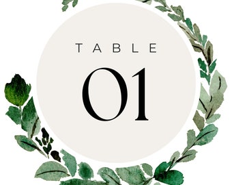 table numbers