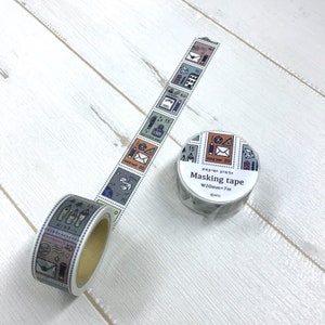 Papier Platz x Eric Small Things Washi Tape - Stempel (20 mm) | Leuk en verzamelbaar briefpapier | Studentenbenodigdheden | Bullet Journal (Bujo)