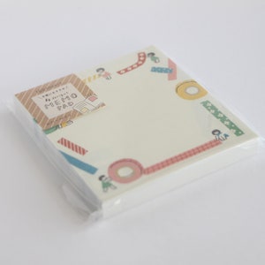 Furukawashiko Watashi Biyori Memo Pad - Small People with Stationery - Gift for College Student, Teacher - Cute Memo Pad, Office Decor