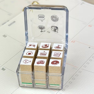 ""Beverly Planner Companion"" Stempelset - Food (Neu!) Luxuriöses japanisches Briefpapier."
