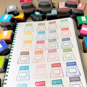 Mini almohadillas de tinta Shachihata (impermeables) - Colores tradicionales japoneses