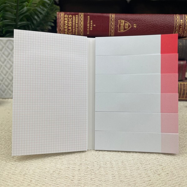 Kleid Stationery 6+1 Sticky Notes and Highlight Labels - Red