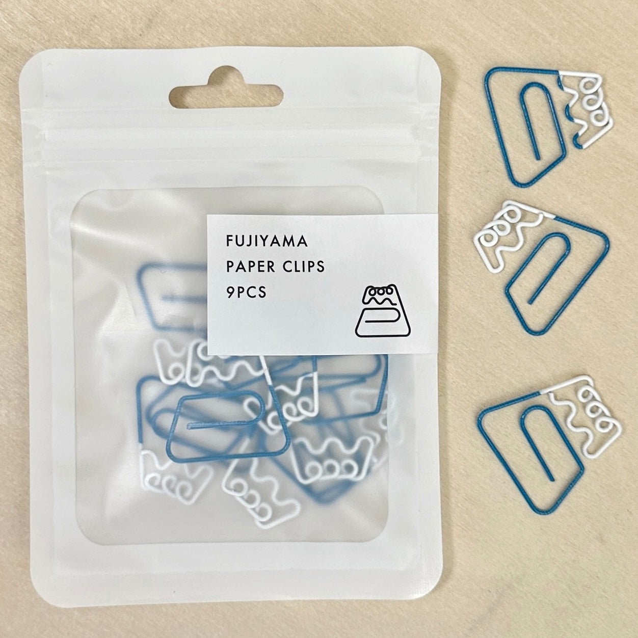 置物 kiss paper clip Fujiyama Mountain Paper Clips (9 Pcs) Planner Accessories, Steel