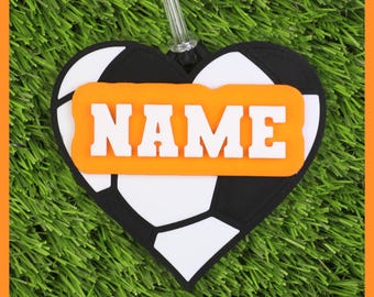 ETIQUETA PARA BOLSA DE FÚTBOL • Etiqueta de nombre de fútbol personalizable • Regalo de fútbol • Regalo perfecto para jugadores de fútbol • Regalo de fin de temporada