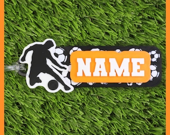 Etiqueta personalizable para bolsa de fútbol • Regalo personalizado para el equipo