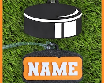 Etiqueta personalizada para bolsa de hockey sobre hielo • Regalo de hockey personalizado