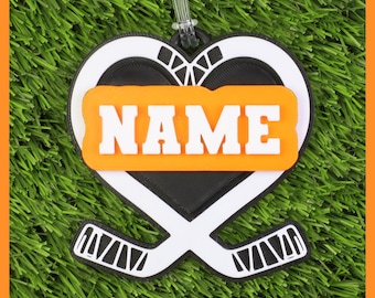 Etiqueta para bolsa de hockey sobre hielo • Etiqueta de nombre de hockey sobre hielo personalizable • Regalo de hockey sobre hielo • Regalo perfecto para jugadores de hockey sobre hielo • Regalo de fin de temporada