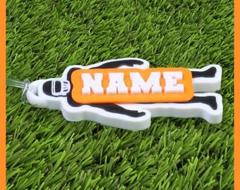 Etiqueta de bolsa de fútbol personalizable • Regalo de jugador personalizado