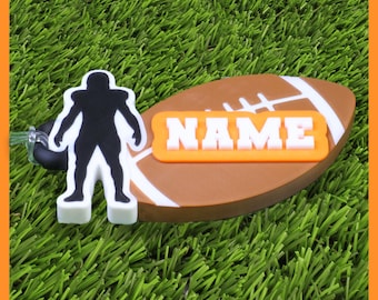 Etiqueta de bolsa de fútbol personalizable • Regalo de equipo personalizado