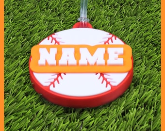 ETIQUETA PARA BOLSA DE BÉISBOL • Etiqueta de nombre de béisbol personalizable • Regalo de béisbol • Regalo perfecto para jugadores de béisbol • Regalo de fin de temporada