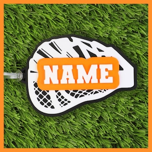 LACROSSE BAG TAG • Customizable Lacrosse Name Tag •  Lacrosse Gift • Perfect Gift for Lacrosse Players • End of Season Gift