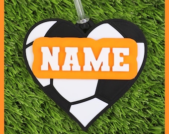 Customizable Soccer Bag Tag • 3D Printed Name Tag