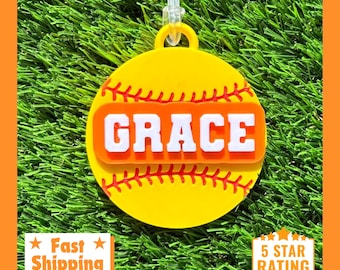 Etiqueta personalizada para bolsa de softbol • Etiqueta con nombre impresa en 3D