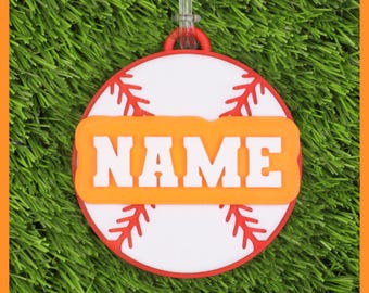 ETIQUETA PARA BOLSA DE BÉISBOL • Etiqueta de nombre de béisbol personalizable • Regalo de béisbol • Regalo perfecto para jugadores de béisbol • Regalo de fin de temporada