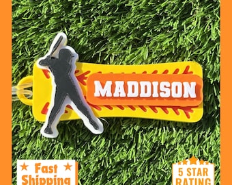 Etiqueta personalizada para bolsa de softbol • Impresión 3D, regalo personalizado para el equipo