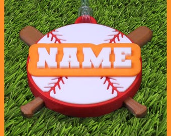 ETIQUETA PARA BOLSA DE BÉISBOL • Etiqueta de nombre de béisbol personalizable • Regalo de béisbol • Regalo perfecto para jugadores de béisbol • Regalo de fin de temporada