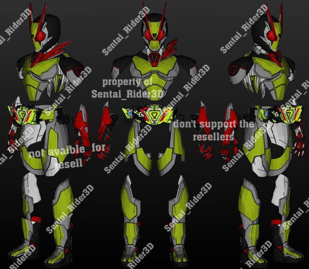 Kamen Rider Zero Two Pepakura - Etsy
