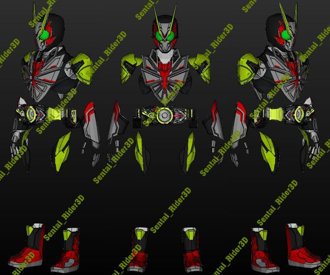 Kamen Rider Zero Three PEPAKURA - Etsy