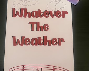 arsenal inspired whatever the weather print
