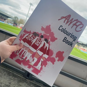 Arsenal women inspired colouring book image 1